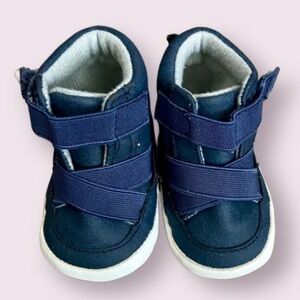 Rising Star Baby Boy Navy Hi-Top Sneakers